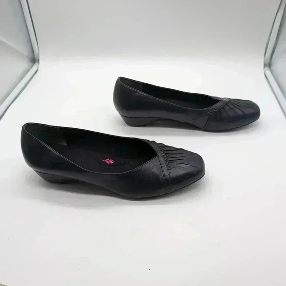 Size 12M ROS Hommerson Tatum Women's Low Heeled Skimmer Navy Blue  Ballet look - Picture 4 of 9